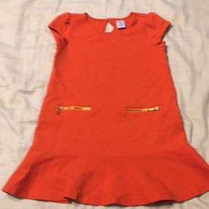 Orange zipper dress